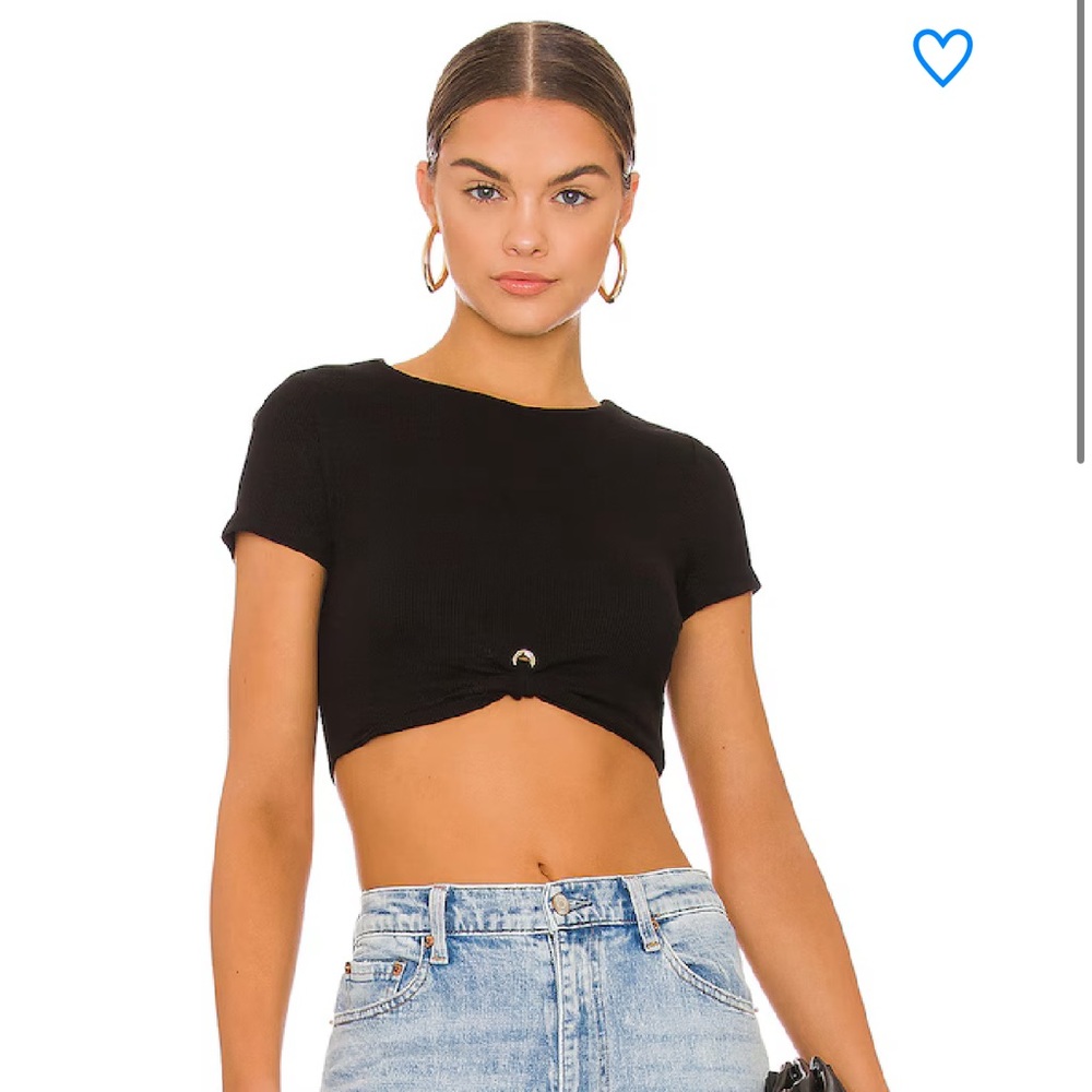 Laia cropped tee in black